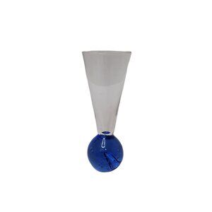 vintage 1970's silea glass hand made sherry glass , shot glass. 4.5"h